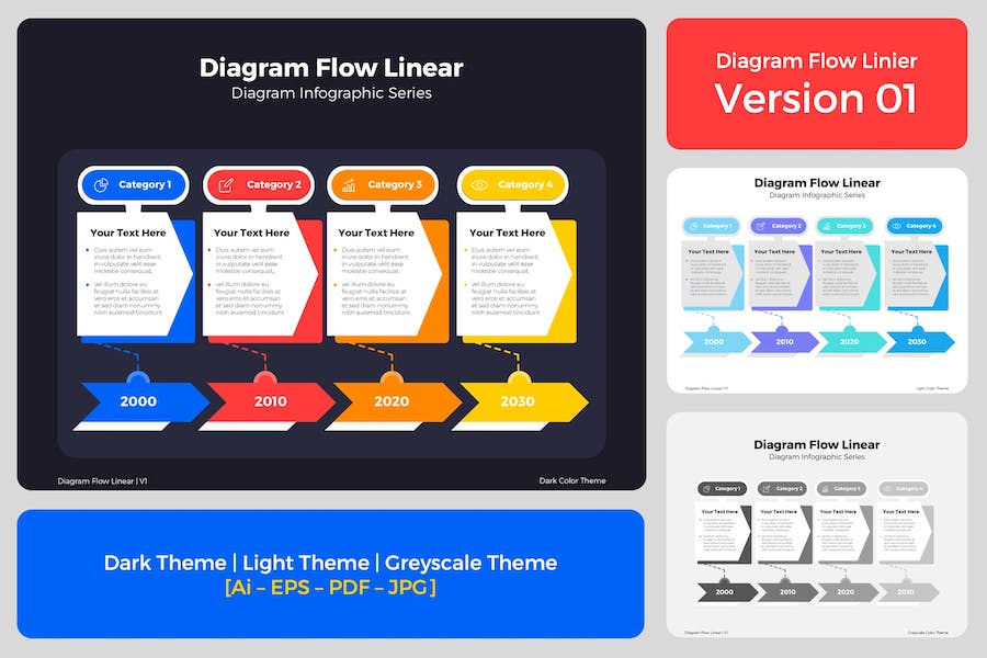 Banner image of Premium Diagram Flow Linear V1  Free Download