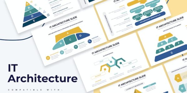 Banner image of Premium Business IT Architecture Illustrator Infographics  Free Download