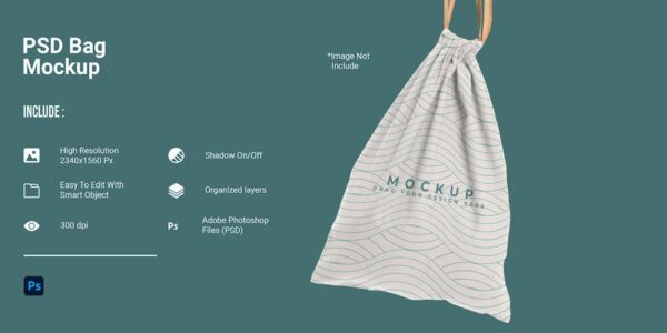 Banner image of Premium Drawstring Bag Mockups  Free Download