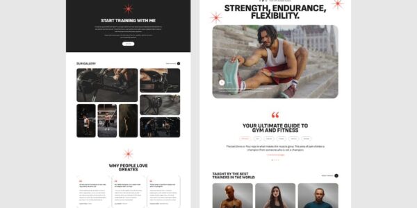 Banner image of Premium Gym Fitness UI Design Template - Figma  Free Download