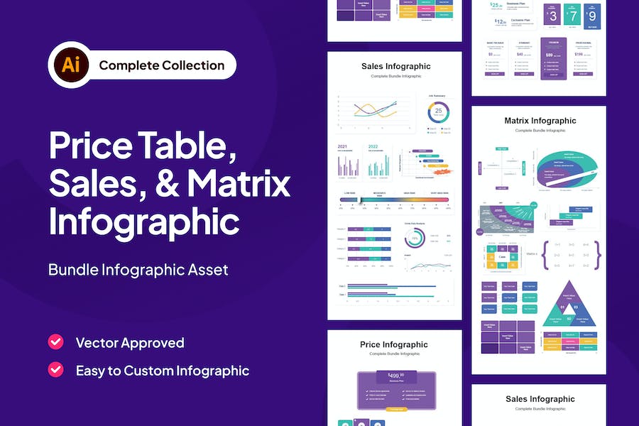 Banner image of Premium Price Table Infographic Asset (Illustrator)  Free Download