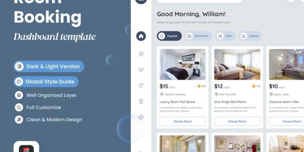 Banner image of Premium Roomate Room Booking Dashboard  Free Download