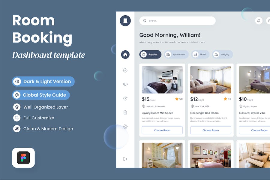 Banner image of Premium Roomate Room Booking Dashboard  Free Download