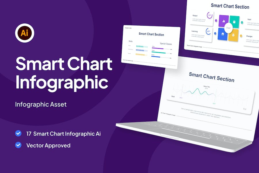 Banner image of Premium Smart Chart Infographic Asset for Adobe Illustrator  Free Download