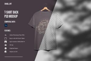 Banner image of Premium T-Shirt Back PSD Mockup  Free Download