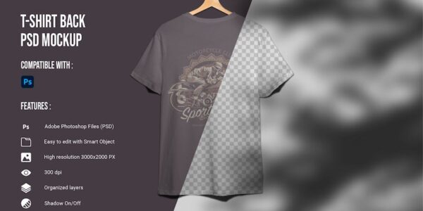 Banner image of Premium T-Shirt Back PSD Mockup  Free Download