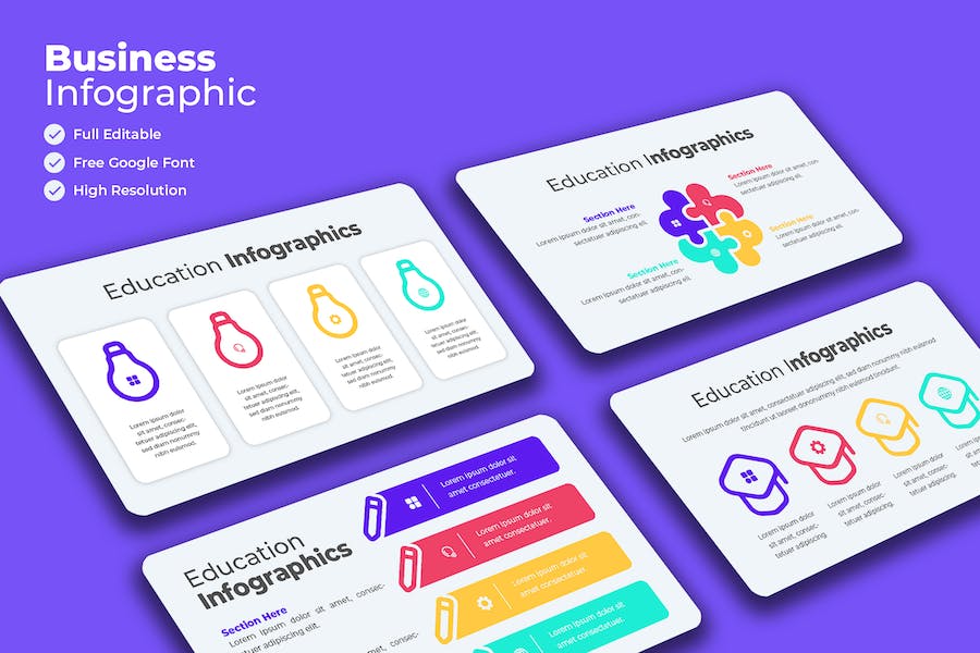 Banner image of Premium School Education Infographics Template  Free Download