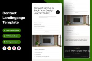 Banner image of Premium Contact Landing Page  Free Download