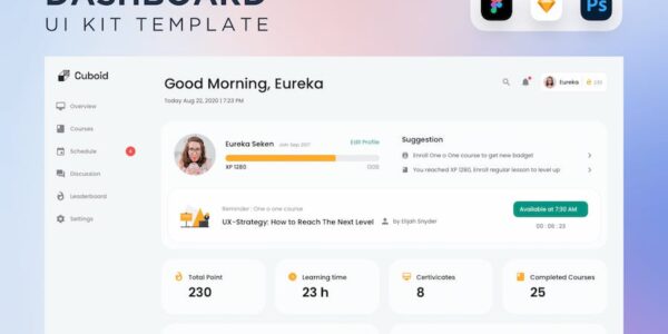 Banner image of Premium Student Profile Page UI Kit  Free Download