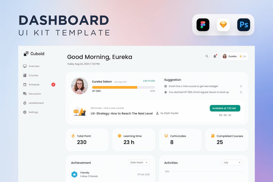 Banner image of Premium Student Profile Page UI Kit  Free Download