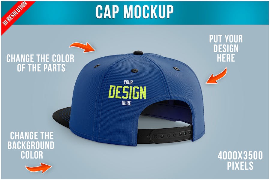 Banner image of Premium Snapback Cap Mockup Template  Free Download