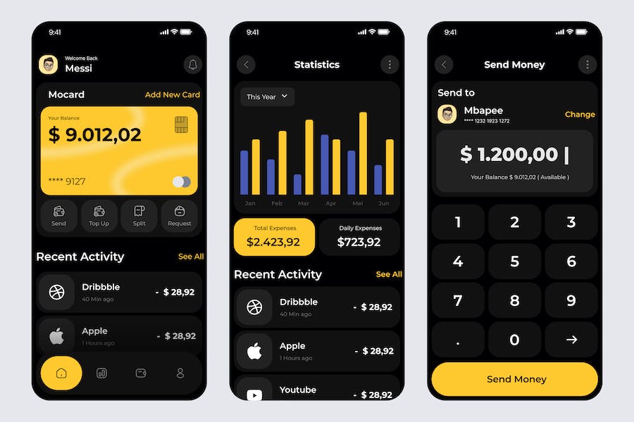 Banner image of Premium The Finance Finance Mobile App UI Kit  Free Download