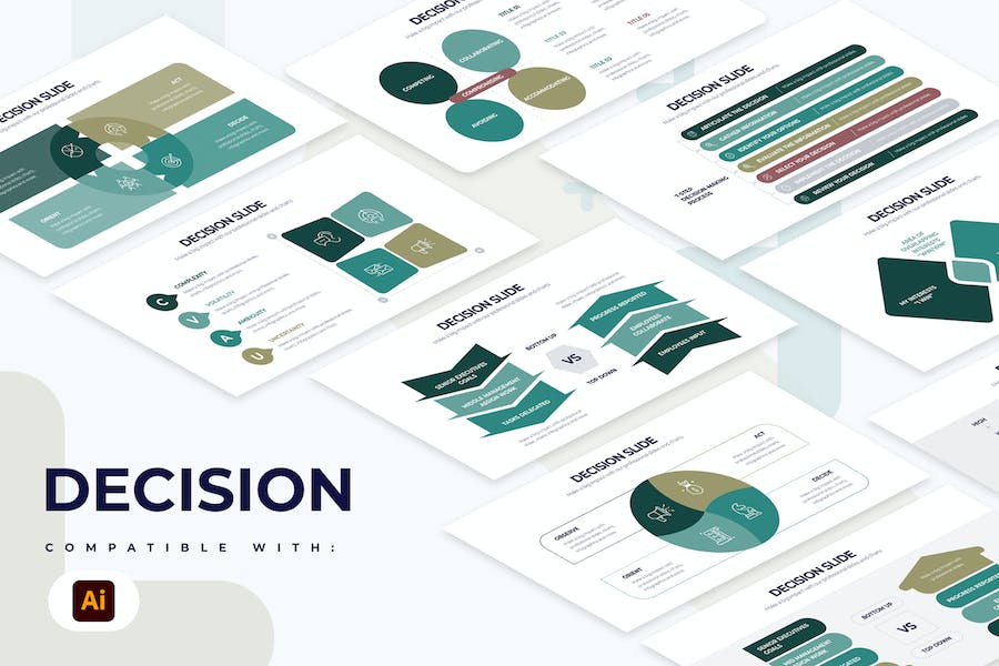 Banner image of Premium Business Decision Illustrator Infographics  Free Download