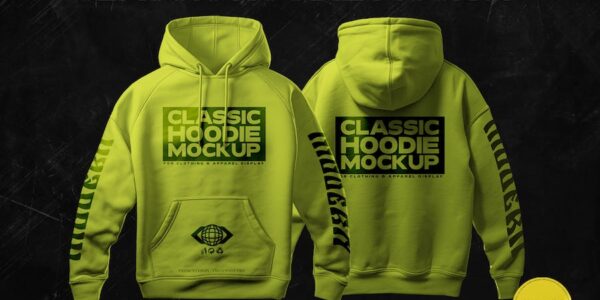 Banner image of Premium Realistic Classic Hoodie Mockup  Free Download