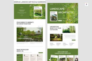 Banner image of Premium Landscaping Gardening UI Design for Web  Free Download