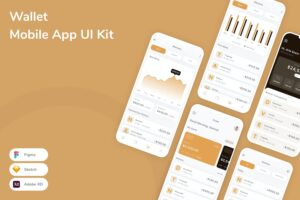 Banner image of Premium Wallet Mobile App UI Kit  Free Download