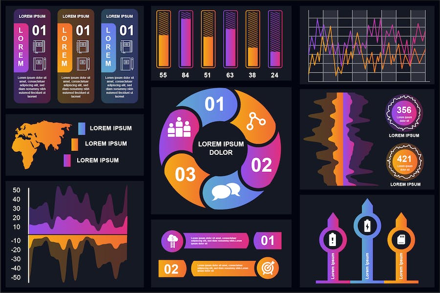 Banner image of Premium Set of Infographics  Free Download