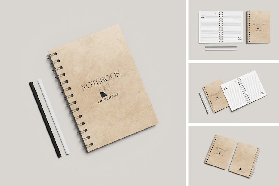 Banner image of Premium A4 Notebook Mockup  Free Download