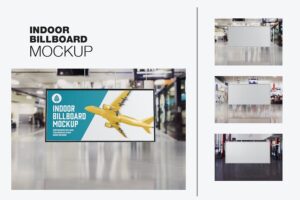 Banner image of Premium Airport Billboard Advertisement Scene Mockup  Free Download