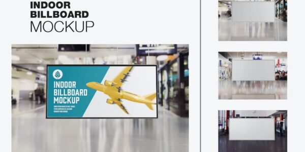 Banner image of Premium Airport Billboard Advertisement Scene Mockup  Free Download