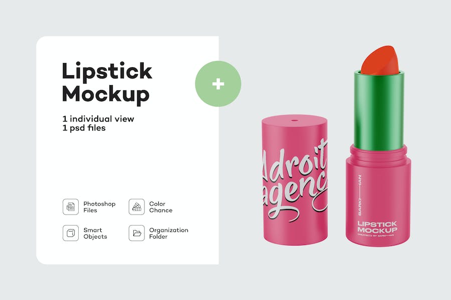 Banner image of Premium Opened Matte Lipstick Mockup  Free Download