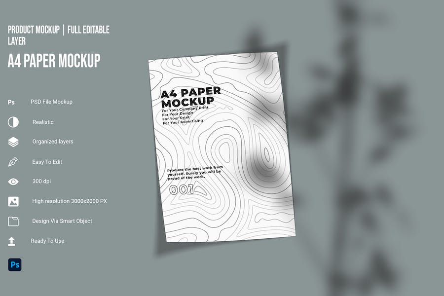 Banner image of Premium A4 Paper Mockup  Free Download