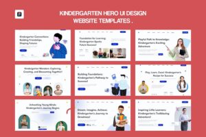 Banner image of Premium Kindergarten UI Figma Design  Free Download