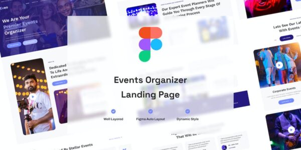 Banner image of Premium Events Organizer Landing Page Website Design  Free Download