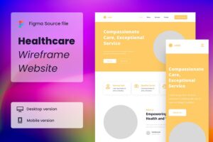 Banner image of Premium Healthcare Wireframe Website  Free Download