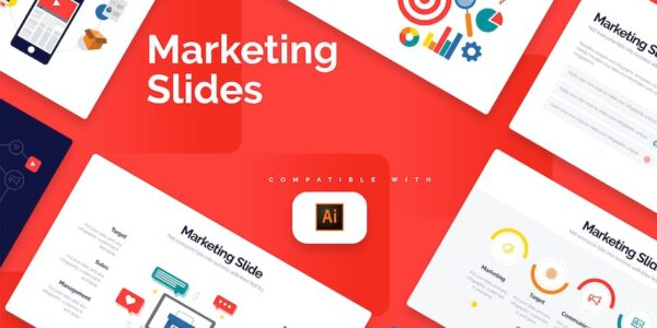 Banner image of Premium Business Marketing Slides and Illustrator Infographics  Free Download