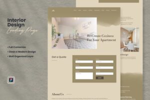 Banner image of Premium Interior Design Landing Page - Deana  Free Download