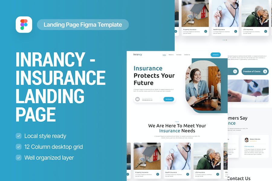 Banner image of Premium Inrancy Insurance Landing Page  Free Download