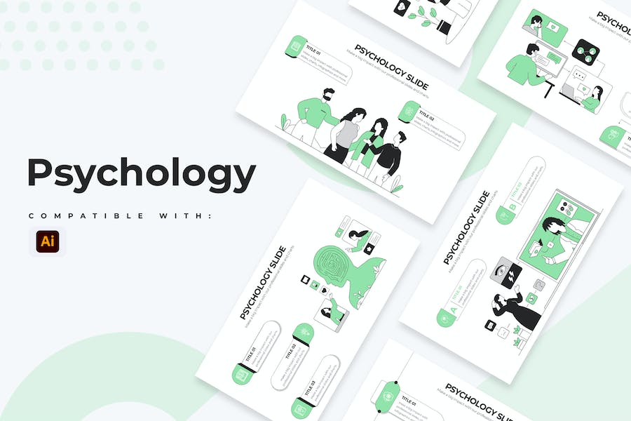 Banner image of Premium Medical Psychology Slides Illustrator Infographics  Free Download