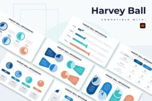 Banner image of Premium Business Harvey Ball Illustrator Infographics  Free Download