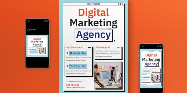Banner image of Premium Digital Marketing Agency Flyer Set  Free Download