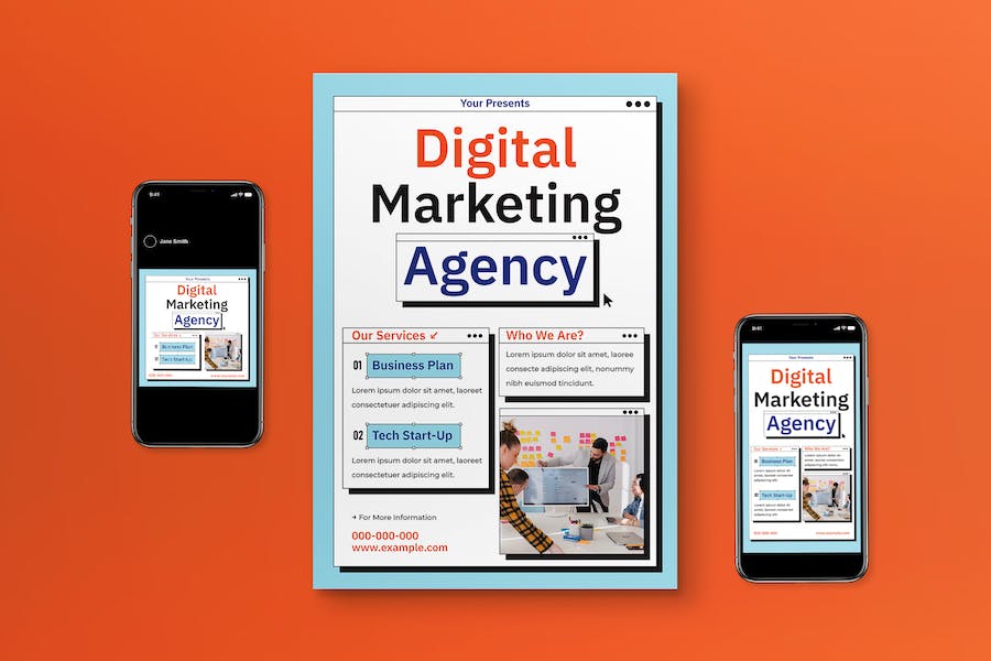 Banner image of Premium Digital Marketing Agency Flyer Set  Free Download