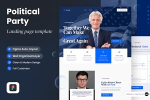 Banner image of Premium Gernast Political Party Landing Page  Free Download