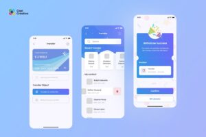 Banner image of Premium FEI Transfer Mobile App UI Concept  Free Download