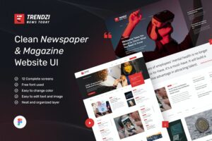 Banner image of Premium Trendzi Clean Newspaper & Magazine Website  Free Download