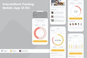 Banner image of Premium Intermittent Fasting Mobile App UI Kit  Free Download