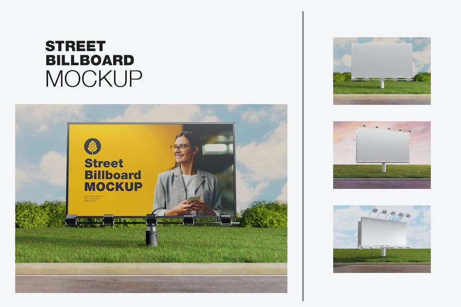 Banner image of Premium Outdoor Billboard Scene Mockup  Free Download