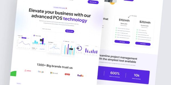 Banner image of Premium Coca Project Management Landing Page  Free Download