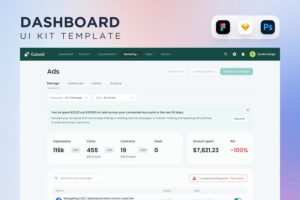 Banner image of Premium Ad Report Dashboard UI Kit  Free Download