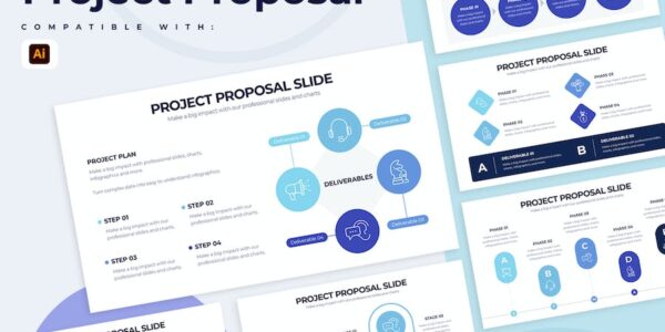 Banner image of Premium Business Project Proposal Illustrator Infographics  Free Download