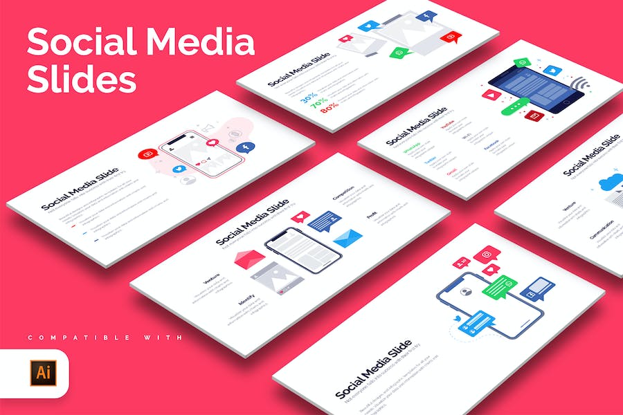 Banner image of Premium Marketing Social Media Illustrator Infographics  Free Download