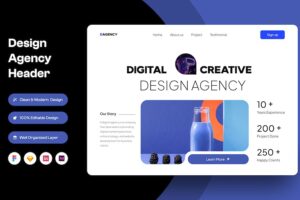 Banner image of Premium Digital Agency Hero Header Image  Free Download