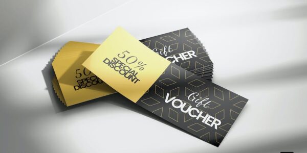 Banner image of Premium Voucher Mockup  Free Download