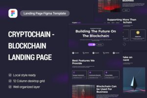 Banner image of Premium Cryptochain - Blockchain Landing Page  Free Download