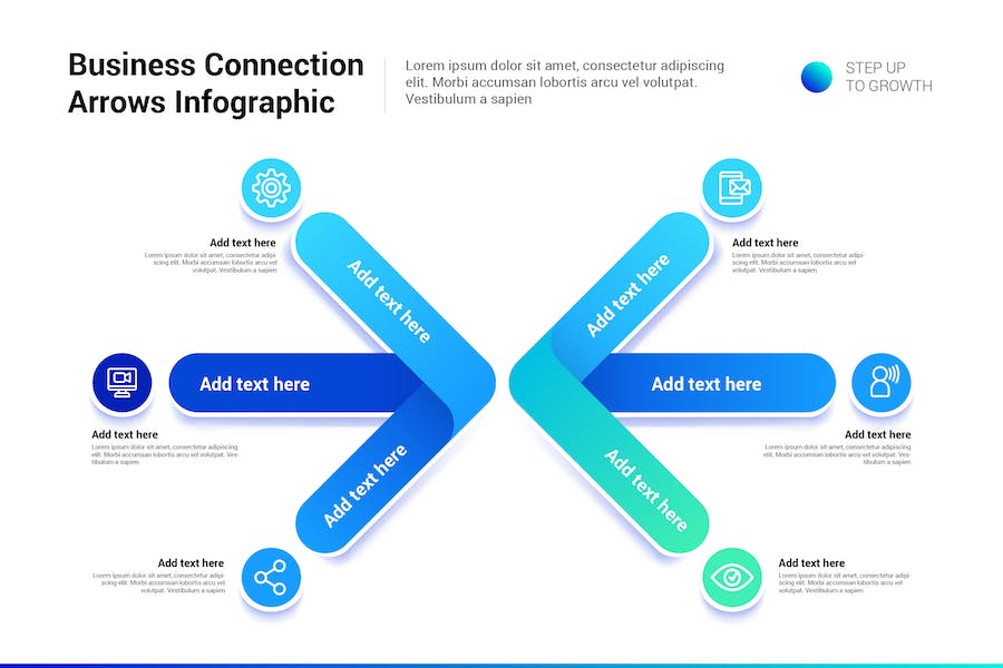 Banner image of Premium Connection Arrow Infographic  Free Download