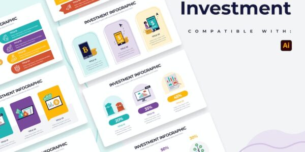 Banner image of Premium Business Investment Illustrator Infographics  Free Download